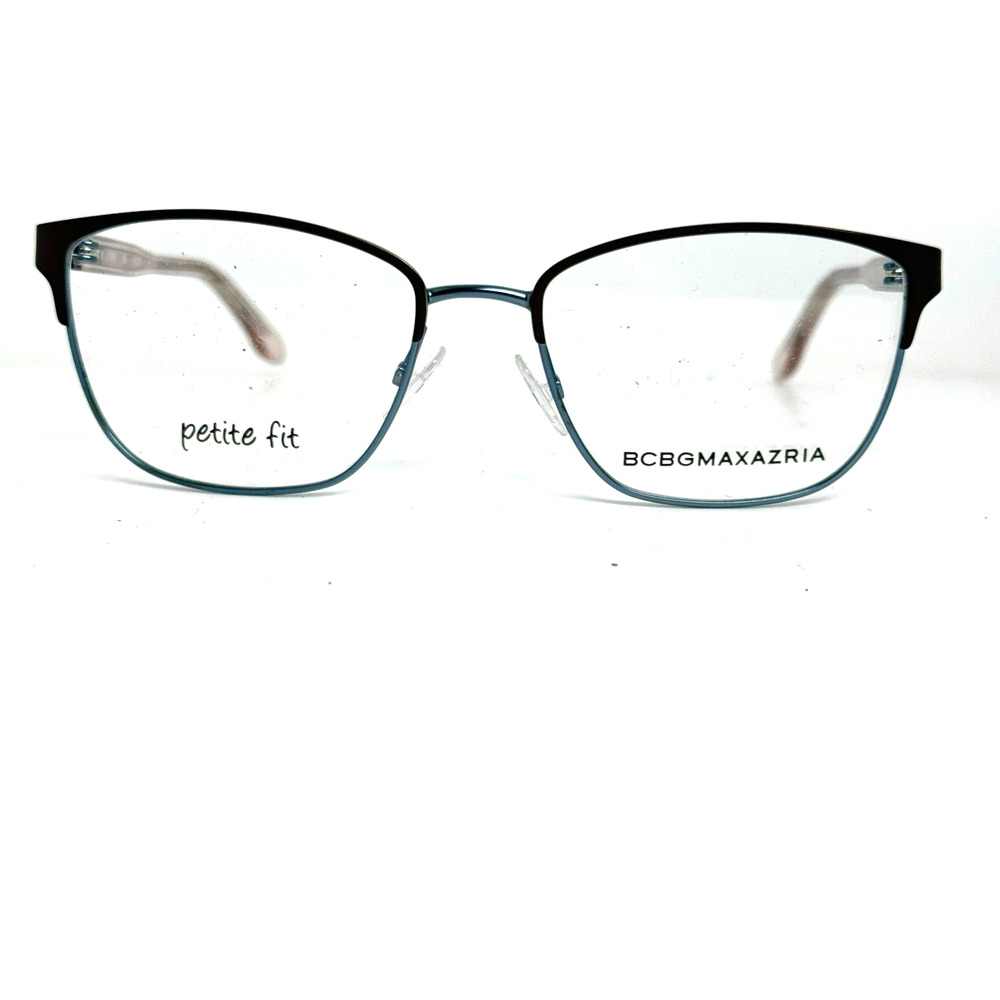 BCBG‎ MAXAZRIA Hilda Brown Blue Square Eyeglasses Frames  50-16 130 H20736